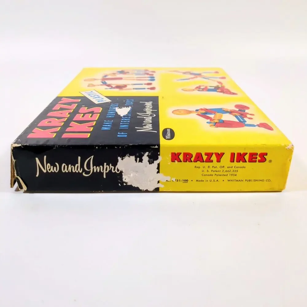 Vintage Krazy Ikes Plastic Building Set Whitman In Box Complete With Guide 1954